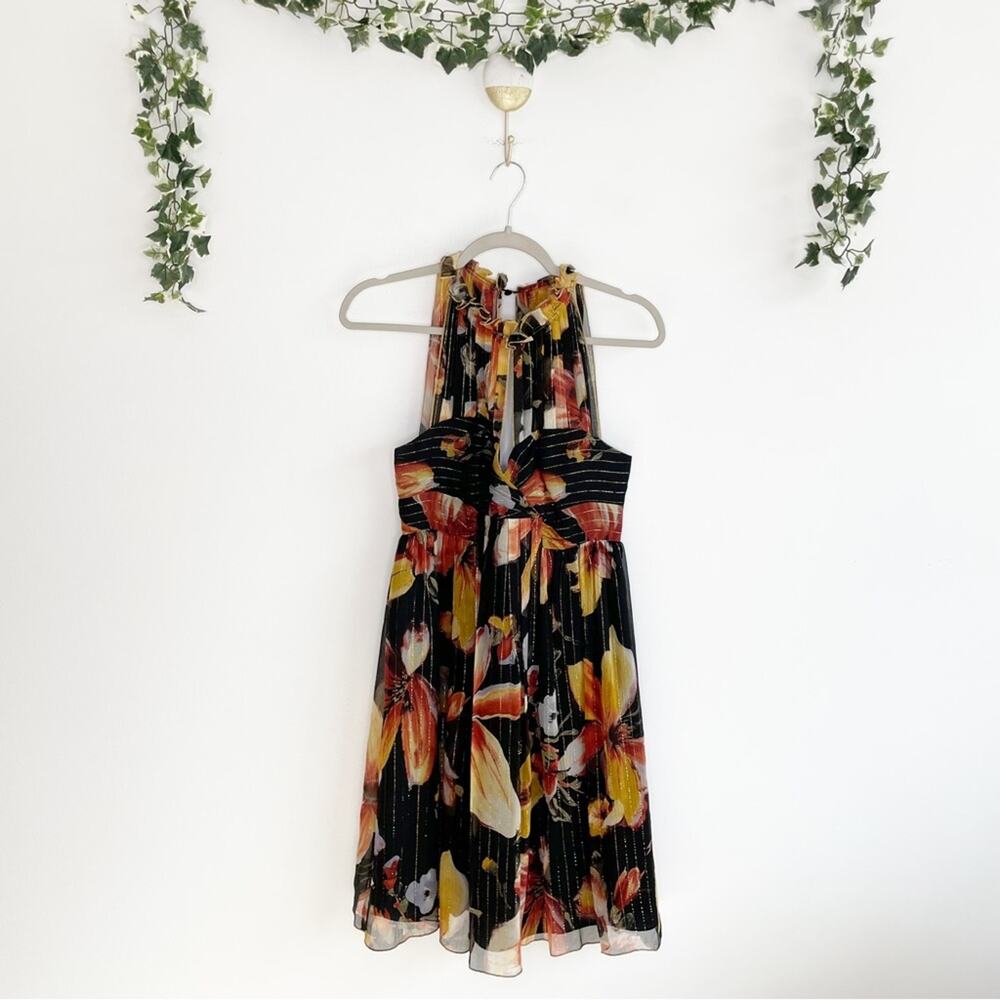 ANTHROPOLOGIE ANNA SUI Silk Nagia Iris Dress Size 2